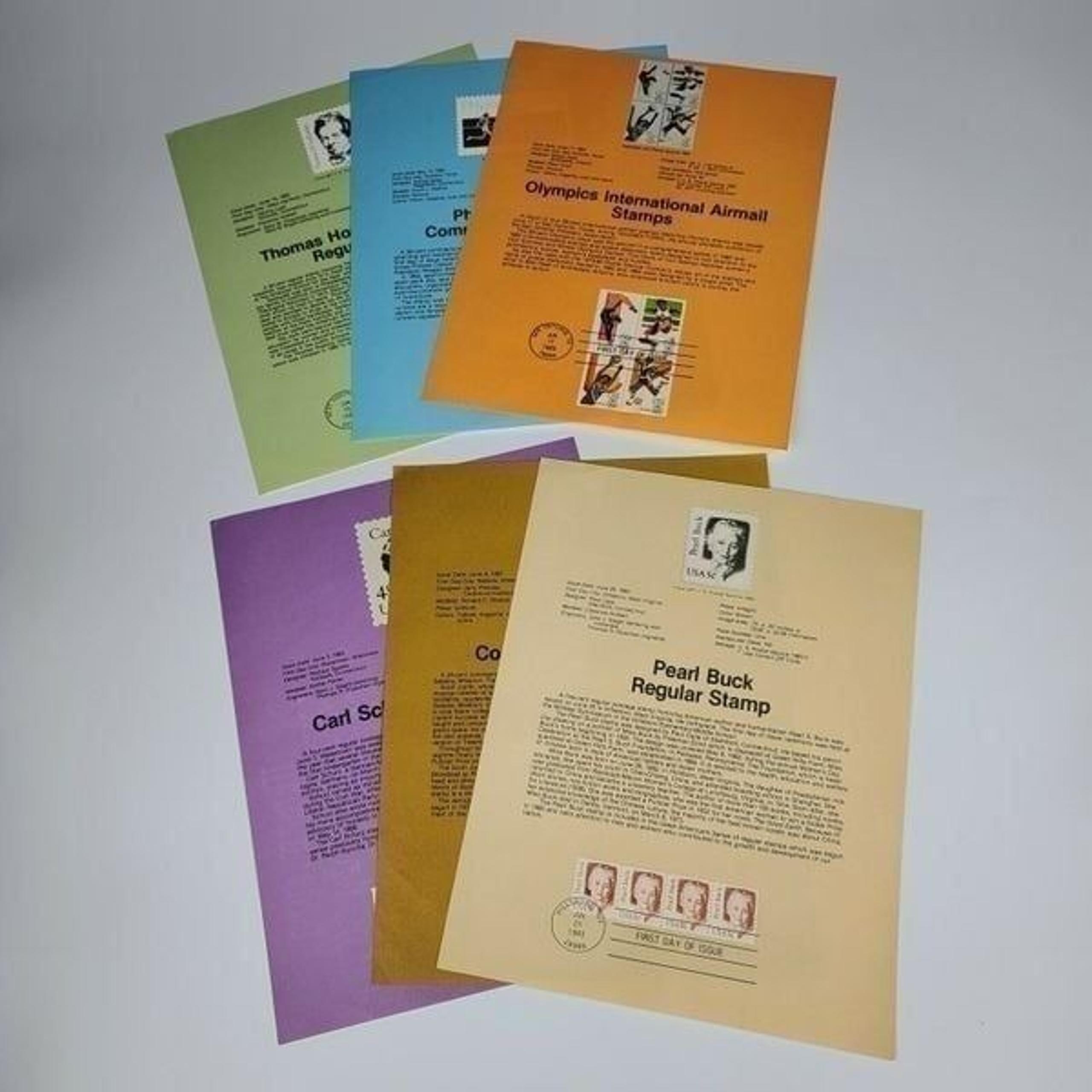 Lot of 6 Stamps First Day Of Issue 1983.