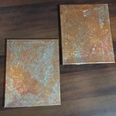 Metal color abstract paintings
