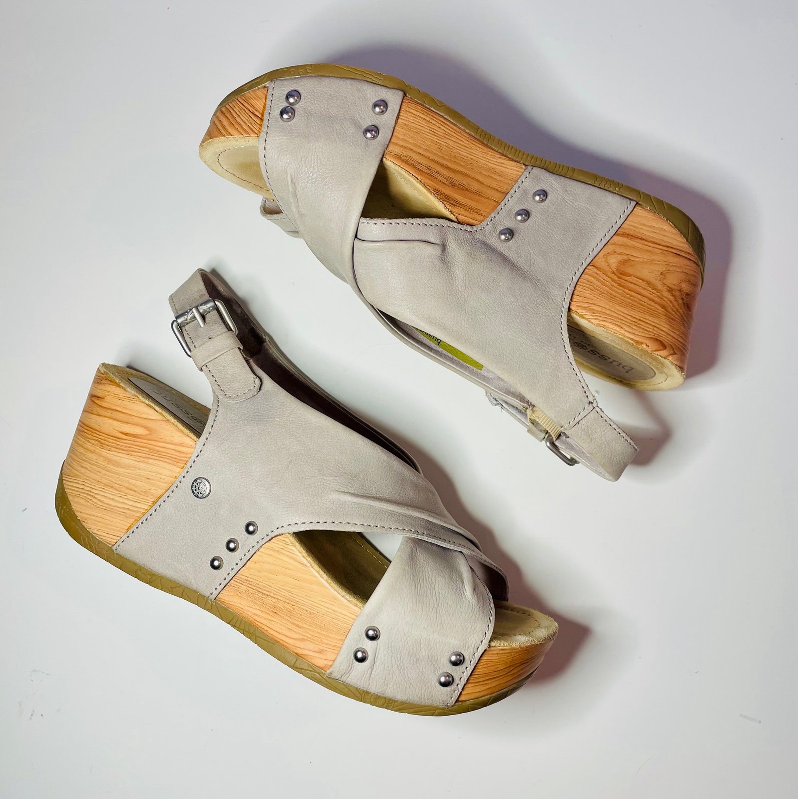 Bussola Formentera Sling-back Capretto Vapor Platform Sandals Size 38 (7.5)