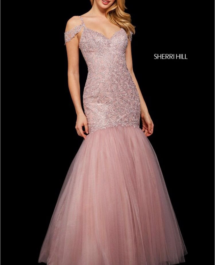 Rose Gold Sherri Hill Prom Dress