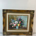 French Vintage Oil Painting on Canvas Signed Guenther Floral Still Life