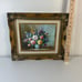 French Vintage Oil Painting on Canvas Signed Guenther Floral Still Life