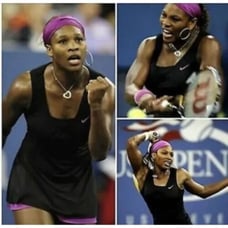 Nike tennis dress size medium fit dry as worn by Serena Williams black and pink