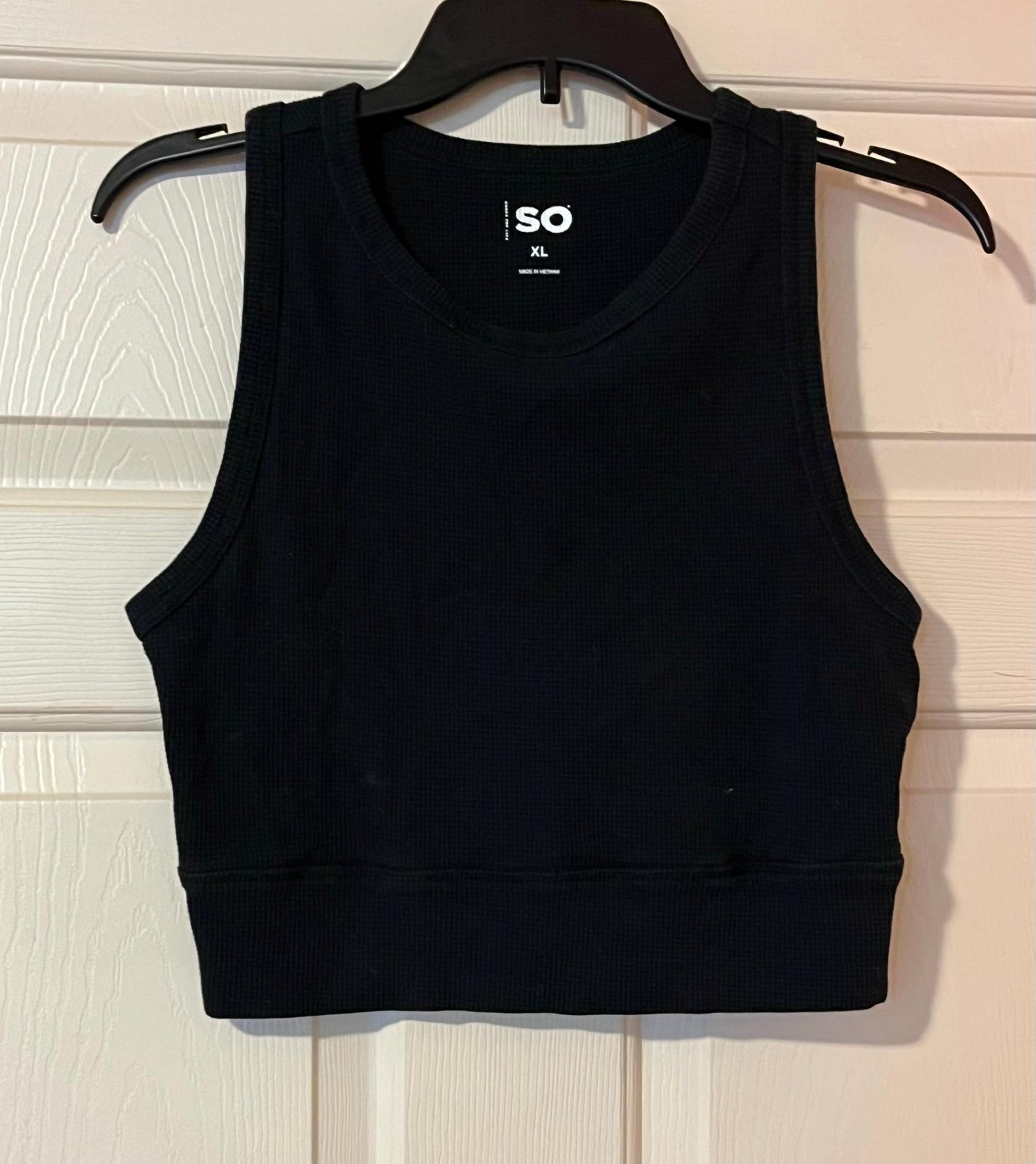 Women’s black tank crop top size XL