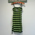 Unreleased Marilyn Manson/Dolls Kill Green Black Striped mini Dress medium new