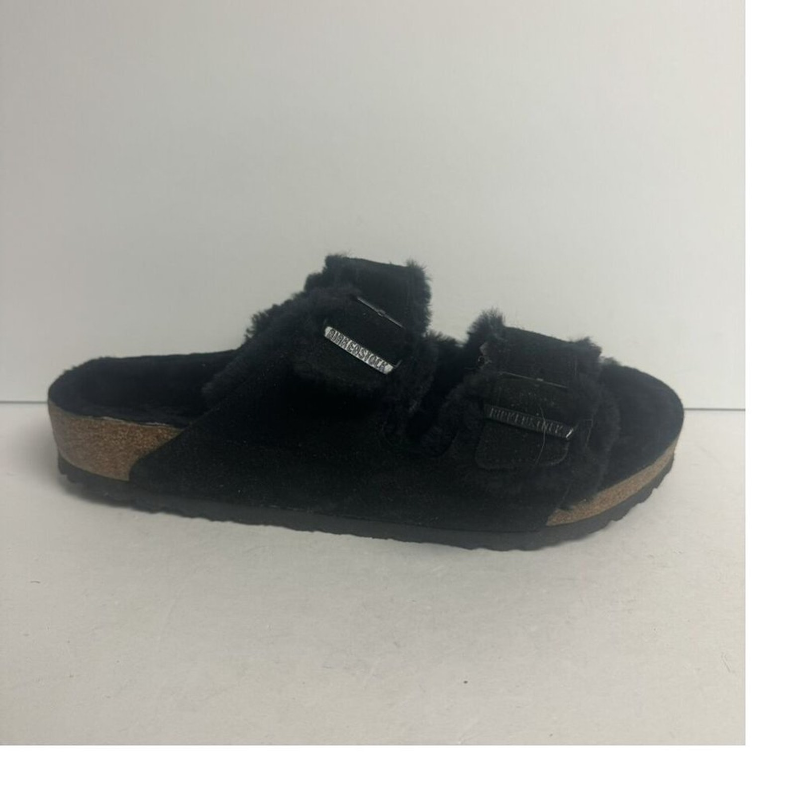 Birkenstock Mens Arizona Shearling Sandal Black Size EU43 M US10