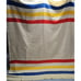 Golden Seal Wool Blanket Vintage 3 Stripe Red Yellow Blue 74 × 86 (Read)