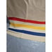 Golden Seal Wool Blanket Vintage 3 Stripe Red Yellow Blue 74 × 86 (Read)