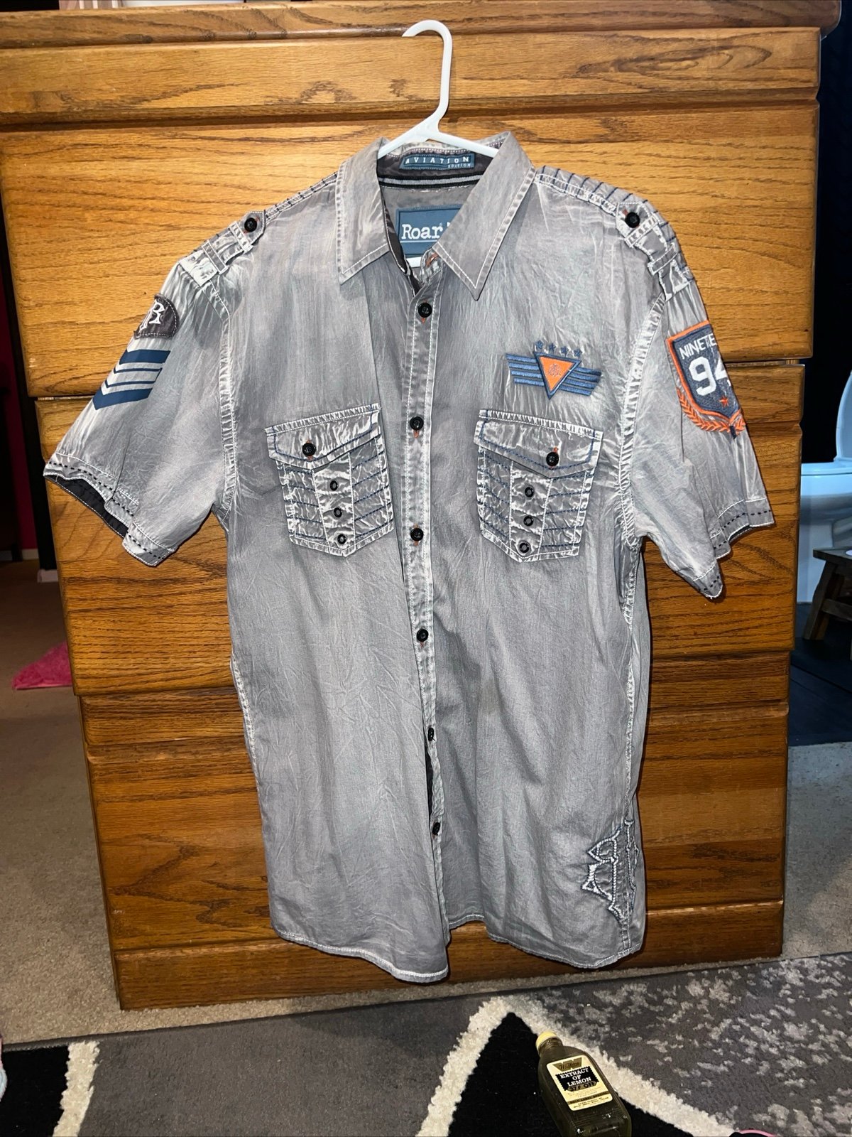 Roar Aviation Edition Gray XL Size Short Sleeve Shirt 94 Limited Edition
