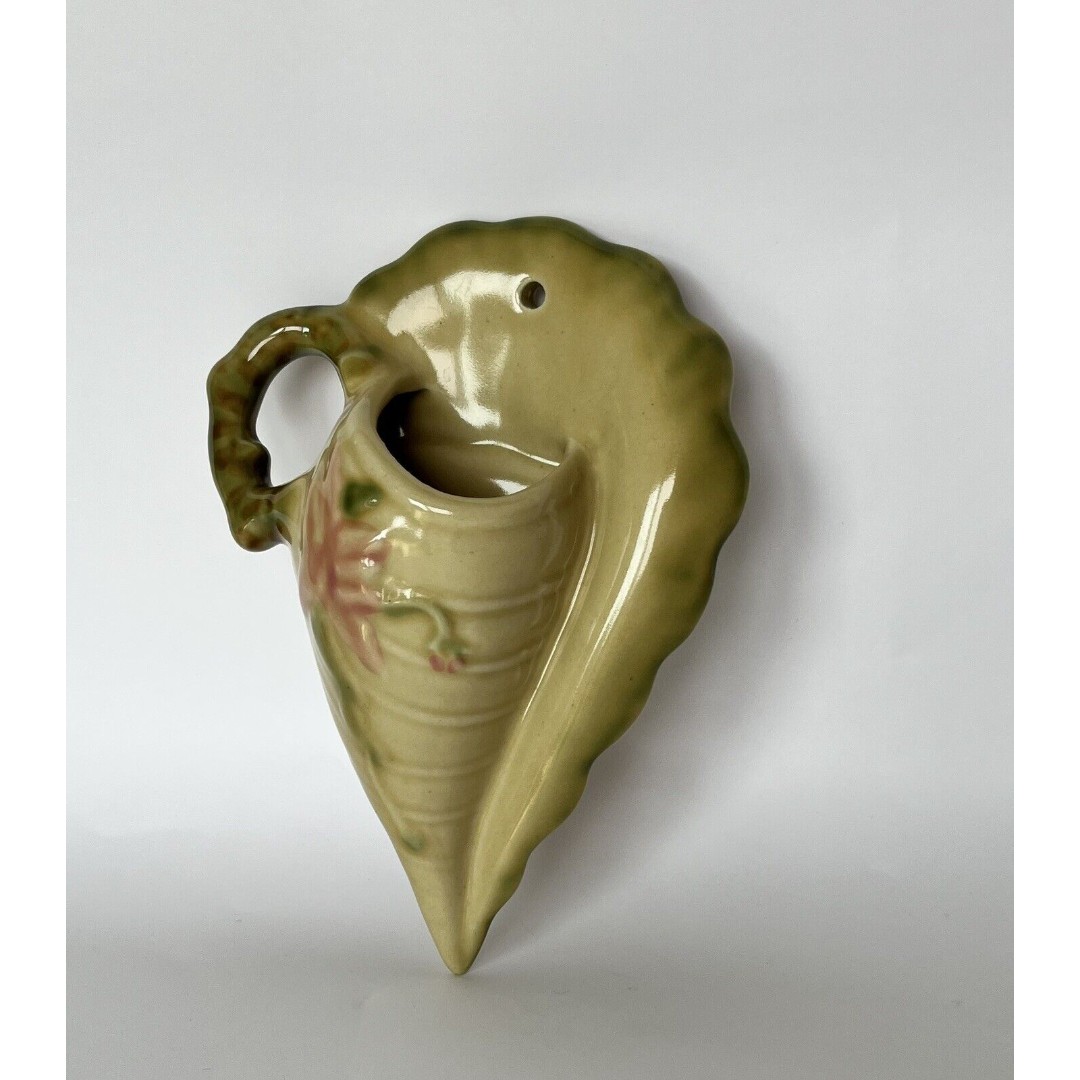 Hull Pottery Woodland Conch Shell Wall Pocket Planter Vintage