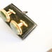 Vintage Green Jade Cufflinks Gold Tone