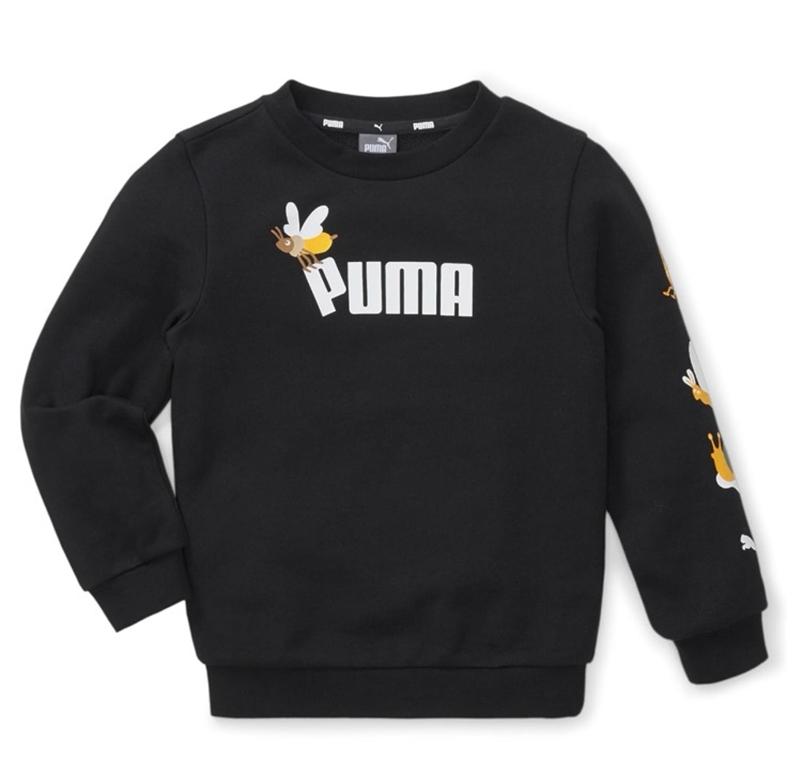 Puma Hoodie Boys Black Crew Neck Insects Pullover Sweatshirt Sweater 3t