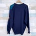 Lyle & Scott Lambswool Argyle Sweater Blue Green V Neck VTG Scotland Mens Large