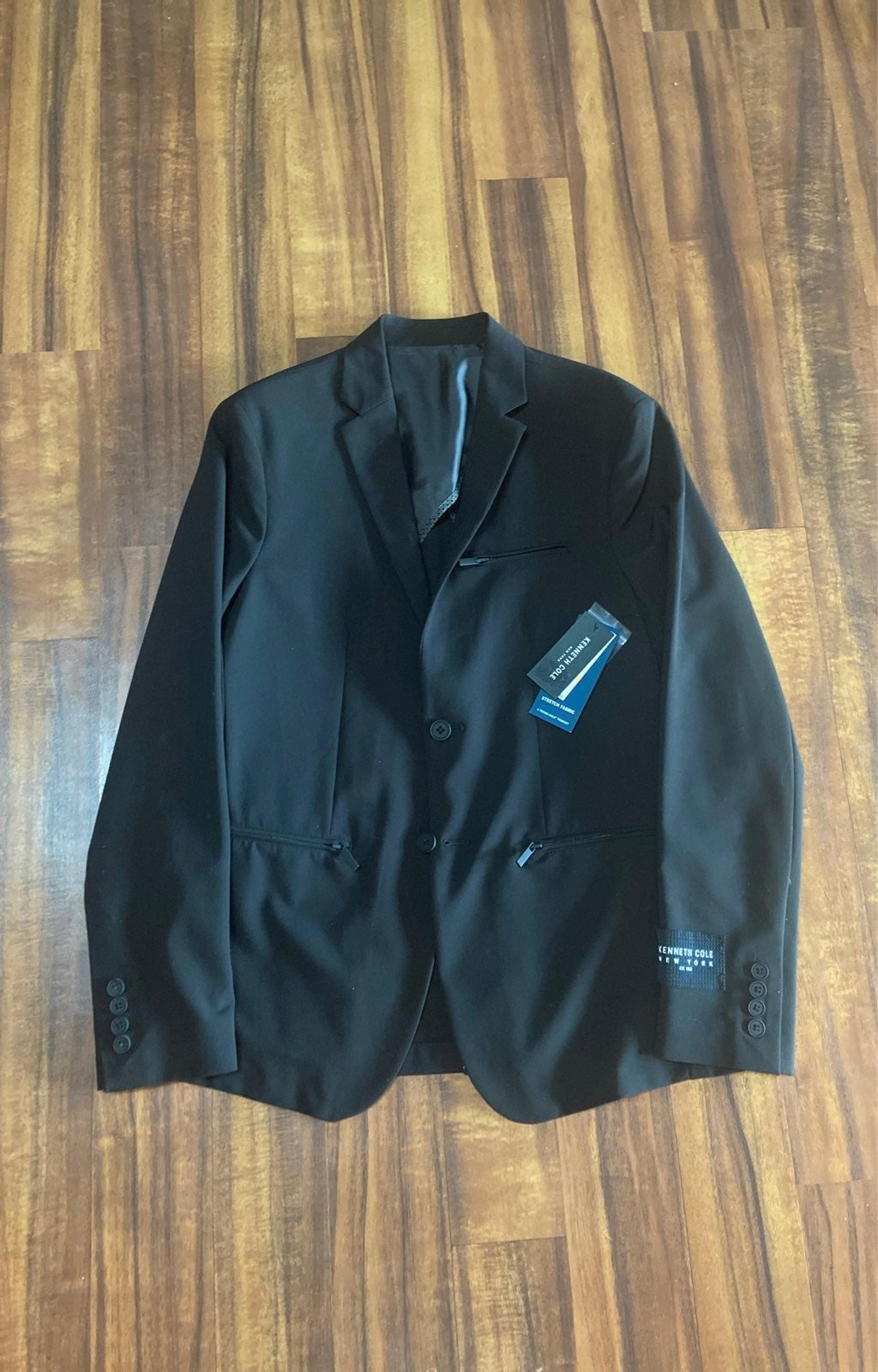 Kenneth Cole Stretch Black Suit Jacket Sz Small NEW $119.00