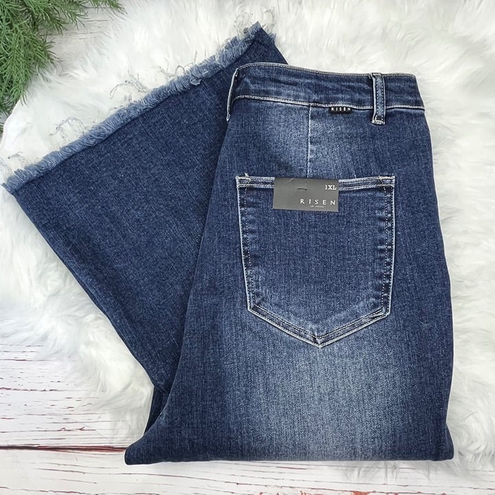 NWT |•RISEN•| Flare Leg Super High Rise Waist Stretch Jeans Size 1XL