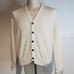 Vintage 80s Cardigan Sweater Ivory 6 But