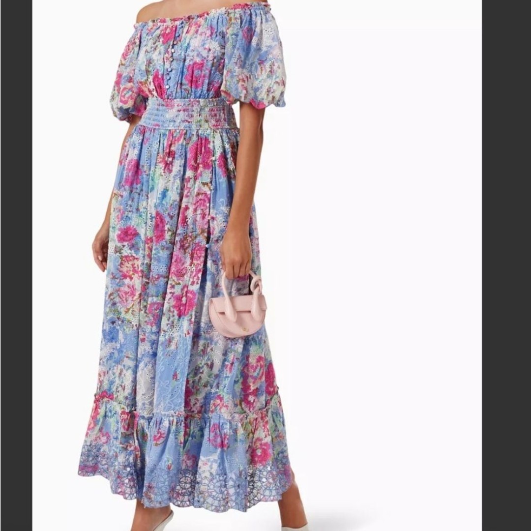 Hemant & Nandita Mika Off-Shoulder Maxi Dress XS NWT