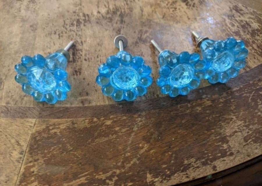 Antique Glass Knobs Set of 4