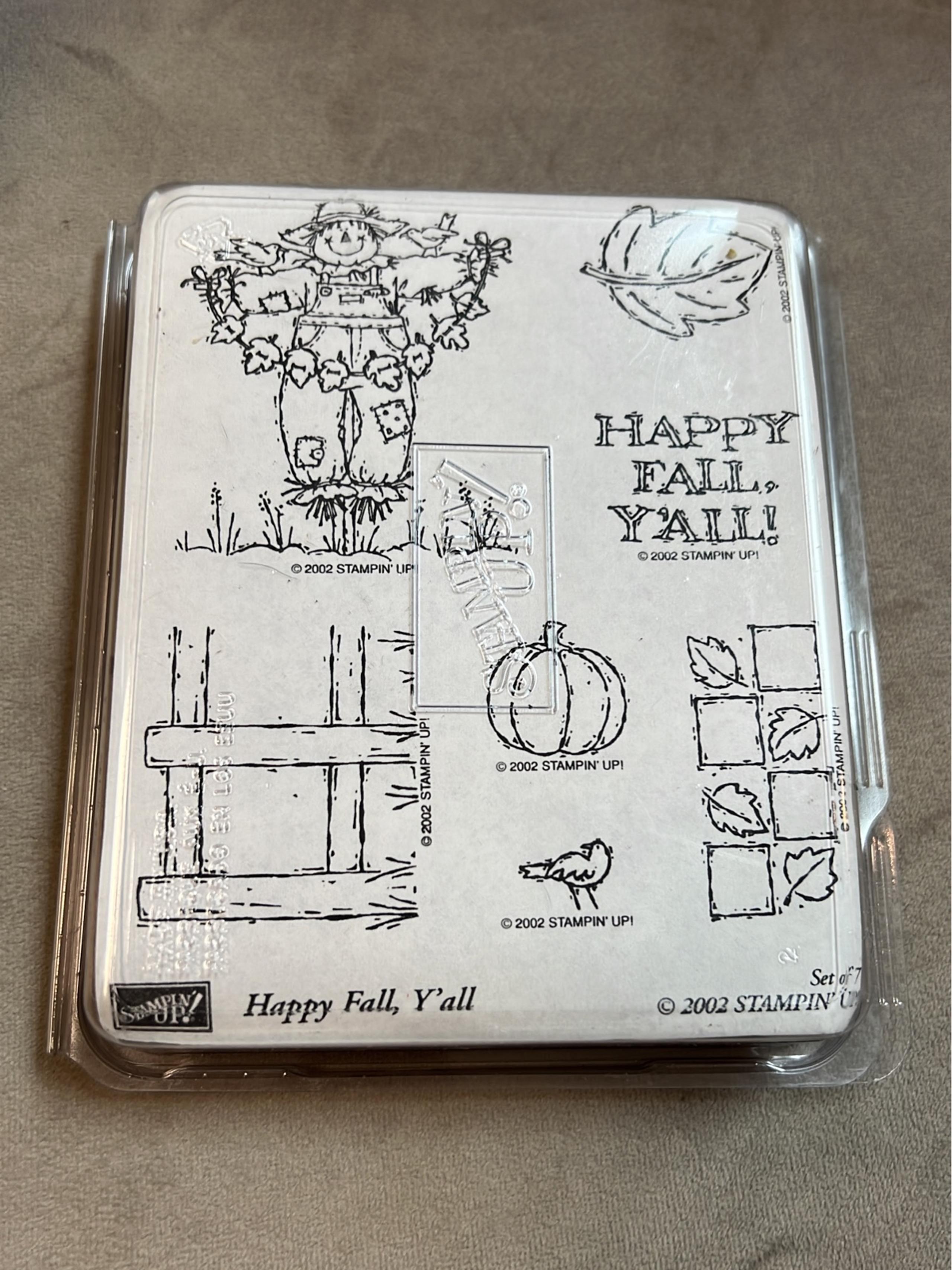 Assorted Stampin' Up rubber stamp sets, fall stamps,