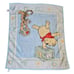 Vintage Disney Winnie the Pooh Tigger Blocks Blue Plush Baby Blanket Pastel