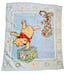 Vintage Disney Winnie the Pooh Tigger Blocks Blue Plush Baby Blanket Pastel
