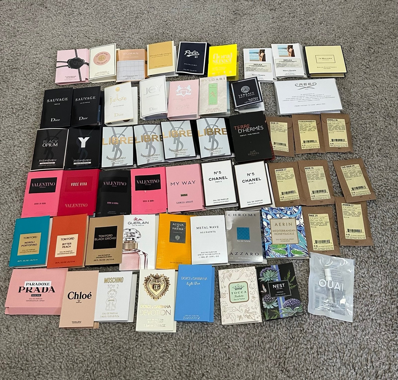 Luxury Designer Perfume Samples Lot - Dior, Chanel, YSL, Tom Luxury Designer Perfume Samples Lot - Dior, Chanel, YSL, Tom