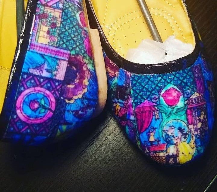 Beauty and the Beast Enchanted Rose flats