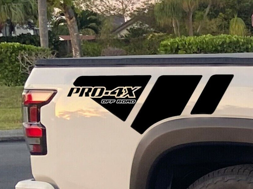 Bedside decal For Nissan Frontier 2022-25 Pro4X Matte Black Vinyl Decals Kit