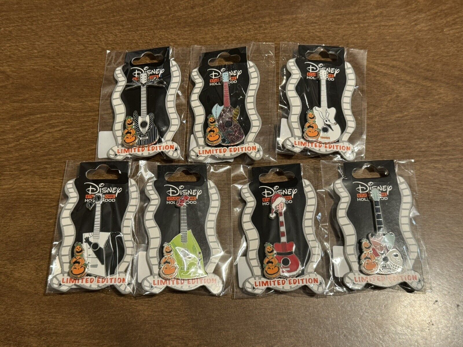 NIGHTMARE BEFORE CHRISTMAS GUITAR 7 PIN SET Disney DSSH LE 400 Jack Oogie Boogie