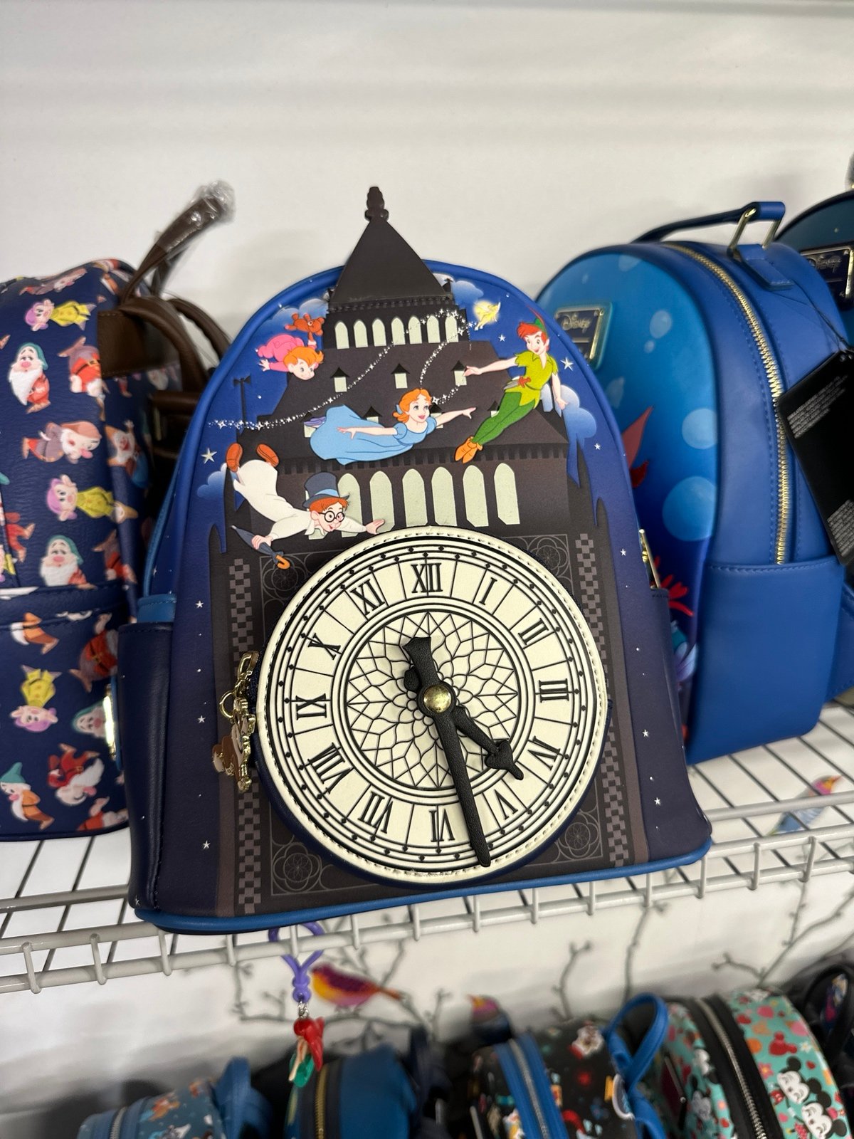 Loungefly Disney Peter Pan Big Ben Glow in Dark Mini Backpack NWT