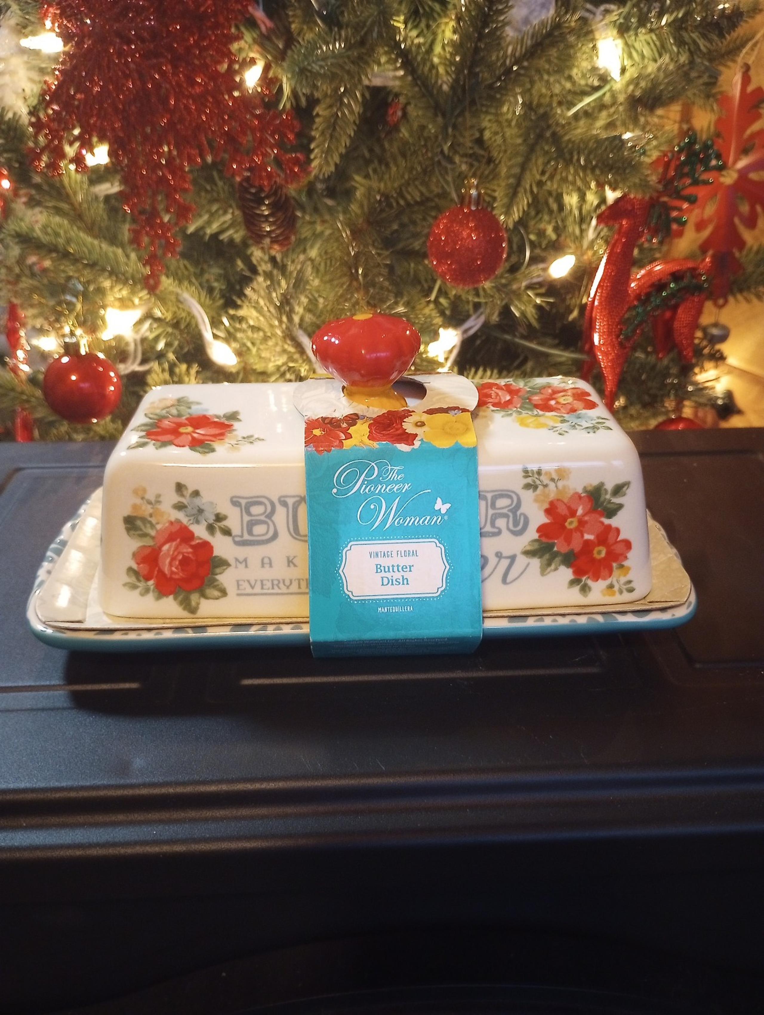 Pioneer Woman Vintage Floral Butter Dish