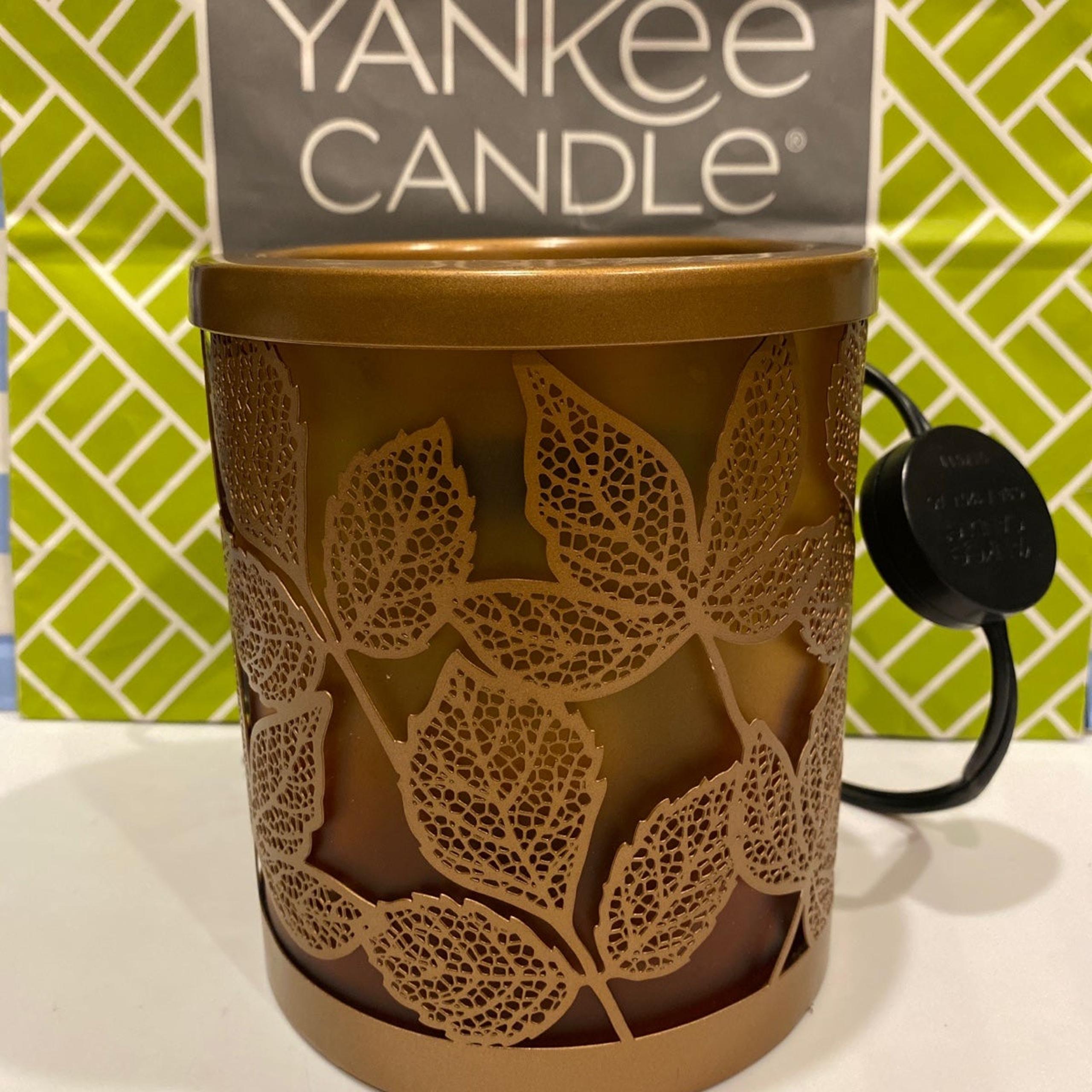 NIB Yankee Candle Amber Leaves Scenterpiece Wax Warmer