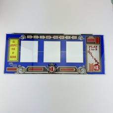 Vtg 1980 Ballys Casino Slot Machine Glass Mirror Panel Sign 1 18.5” x 7.5”