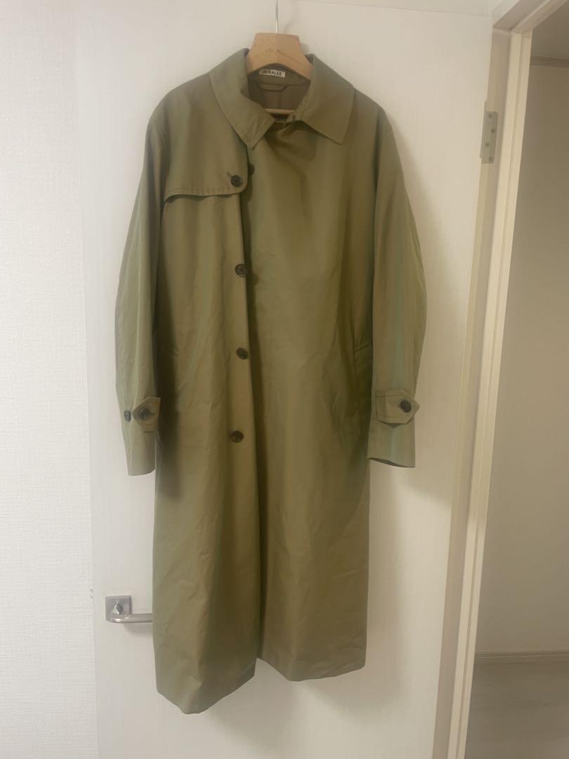 AURALEE FINX CHAMBRAY TRENCH COAT Coat