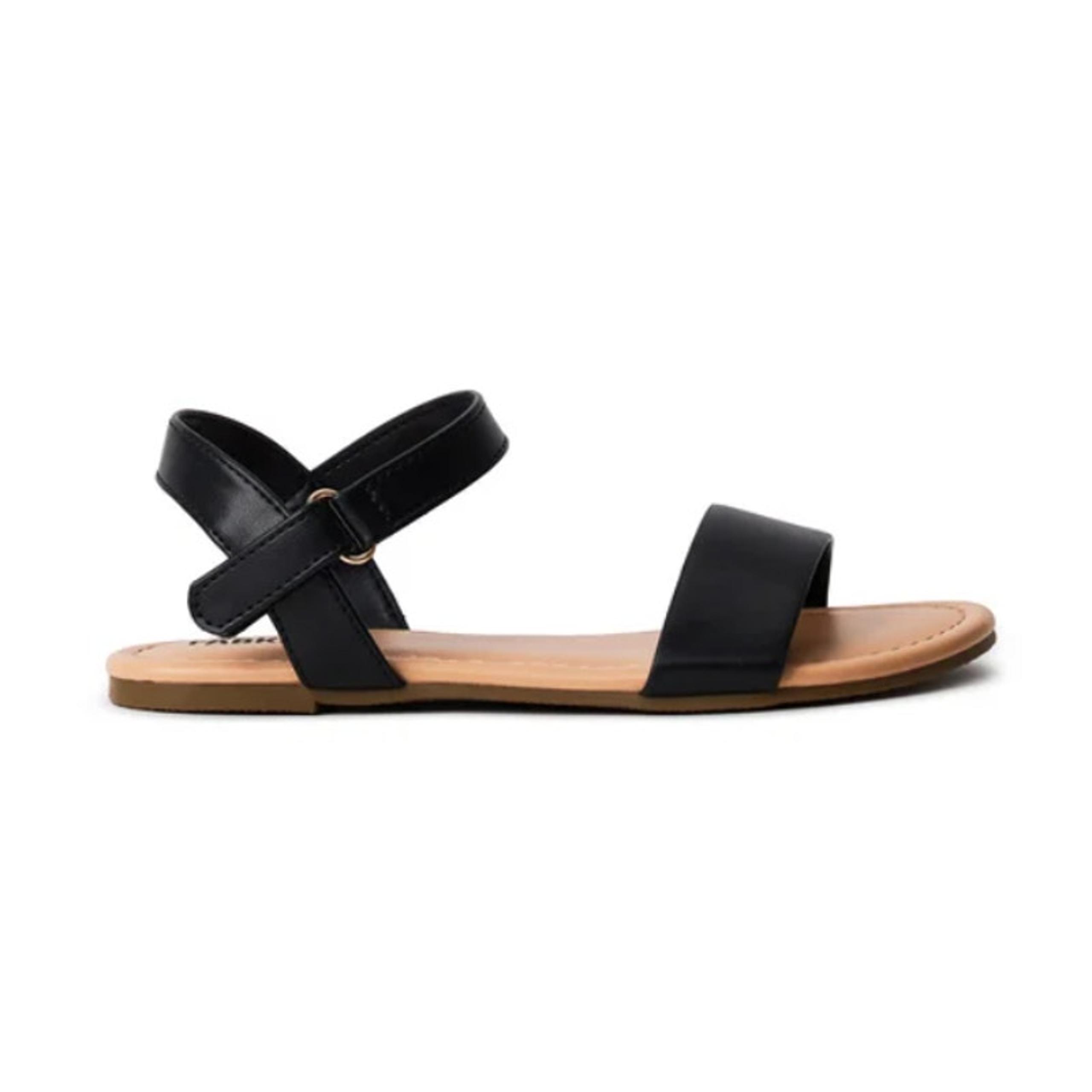 Fabkids Little Girl Single Strap Sandal in Black, Size 12