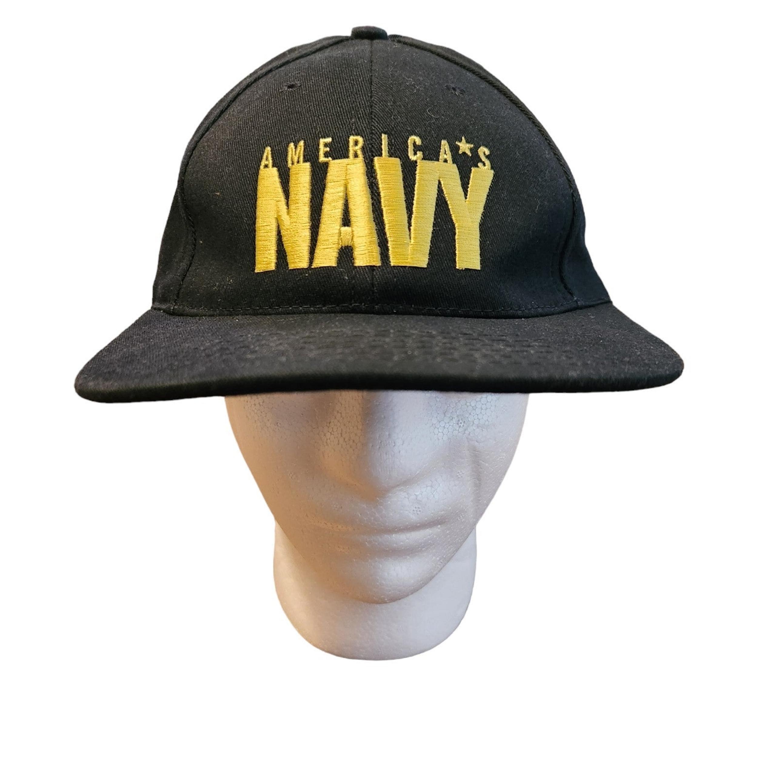 Vintage US Navy Hat Made In USA "America's Navy" Adjustable OSFA Navy Blue Rare
