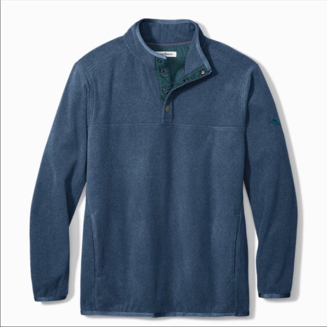 Tommy Bahama blue fleece pullover sweatshirt NWT S