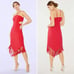 Likely Aldina Fringe Tassel Cutout Midi Cocktail Dress Red Bittersweet Size 0