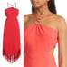 Likely Aldina Fringe Tassel Cutout Midi Cocktail Dress Red Bittersweet Size 0