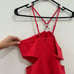 Likely Aldina Fringe Tassel Cutout Midi Cocktail Dress Red Bittersweet Size 0