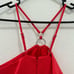Likely Aldina Fringe Tassel Cutout Midi Cocktail Dress Red Bittersweet Size 0