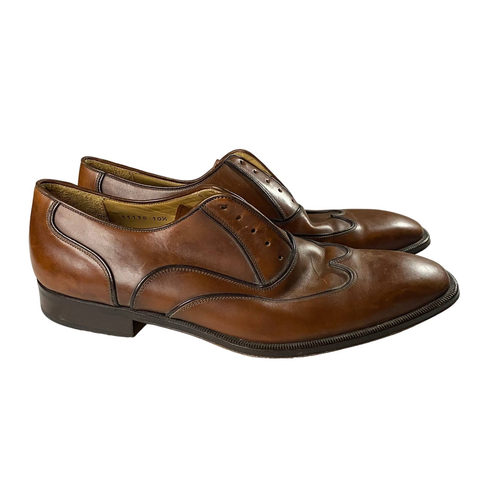 Magnanni Leather Wingtip Oxford Dress Shoes Size 10.5M