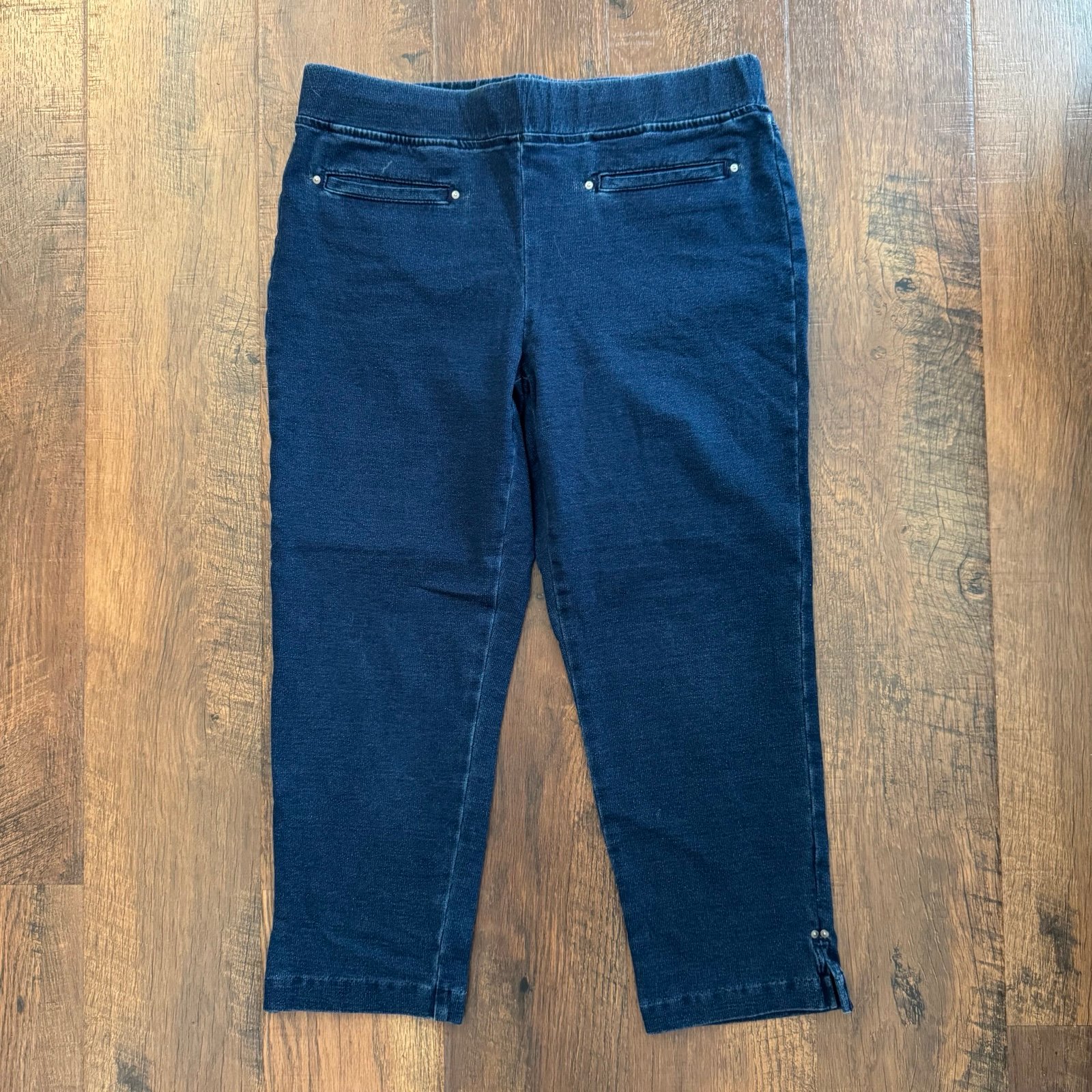 STYLE & CO cropped denim pull on legging/pants, size M