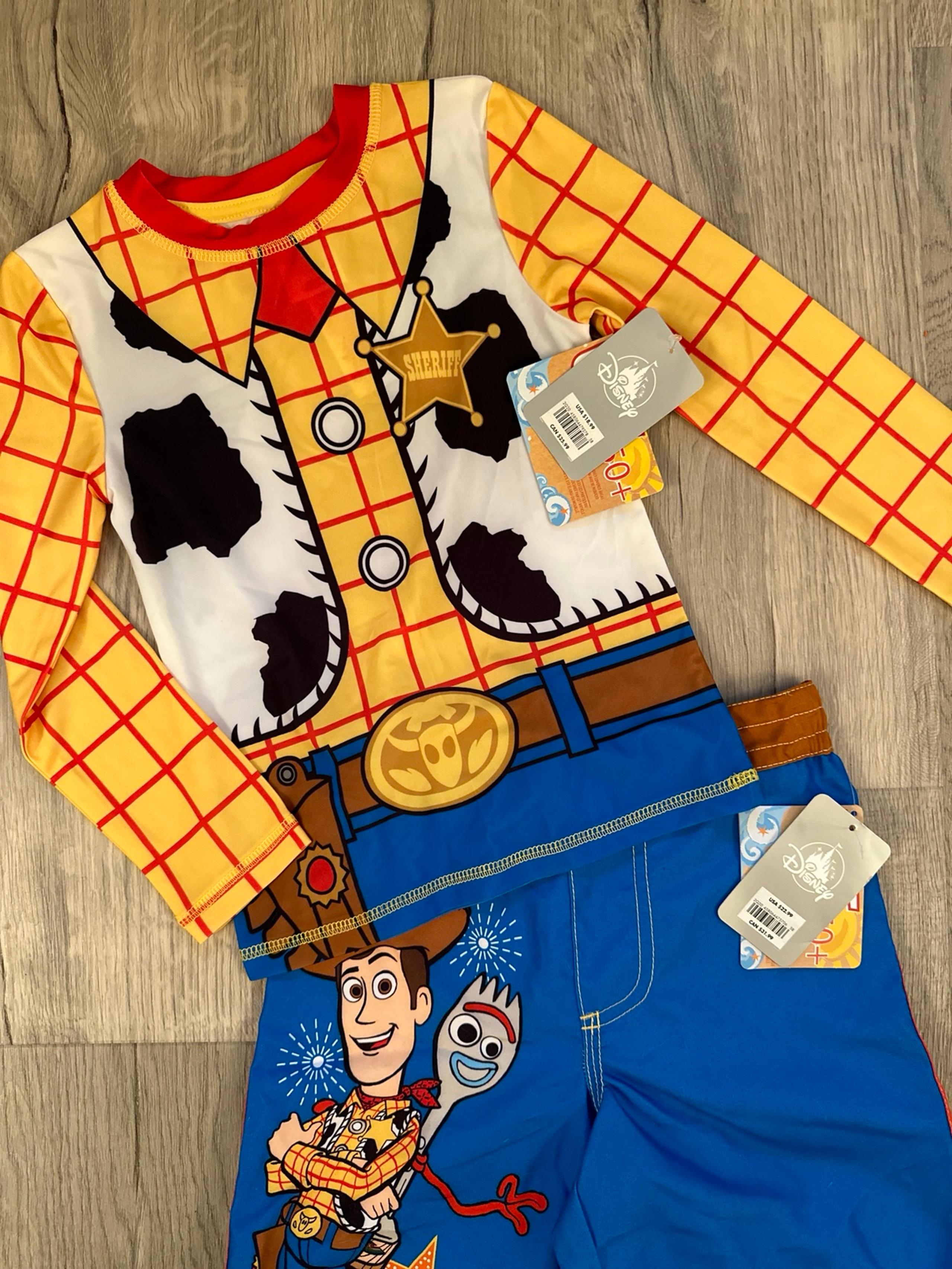 Disney Rare Hard to Find NWT Toy Story Woody 2 Piece Swimwear