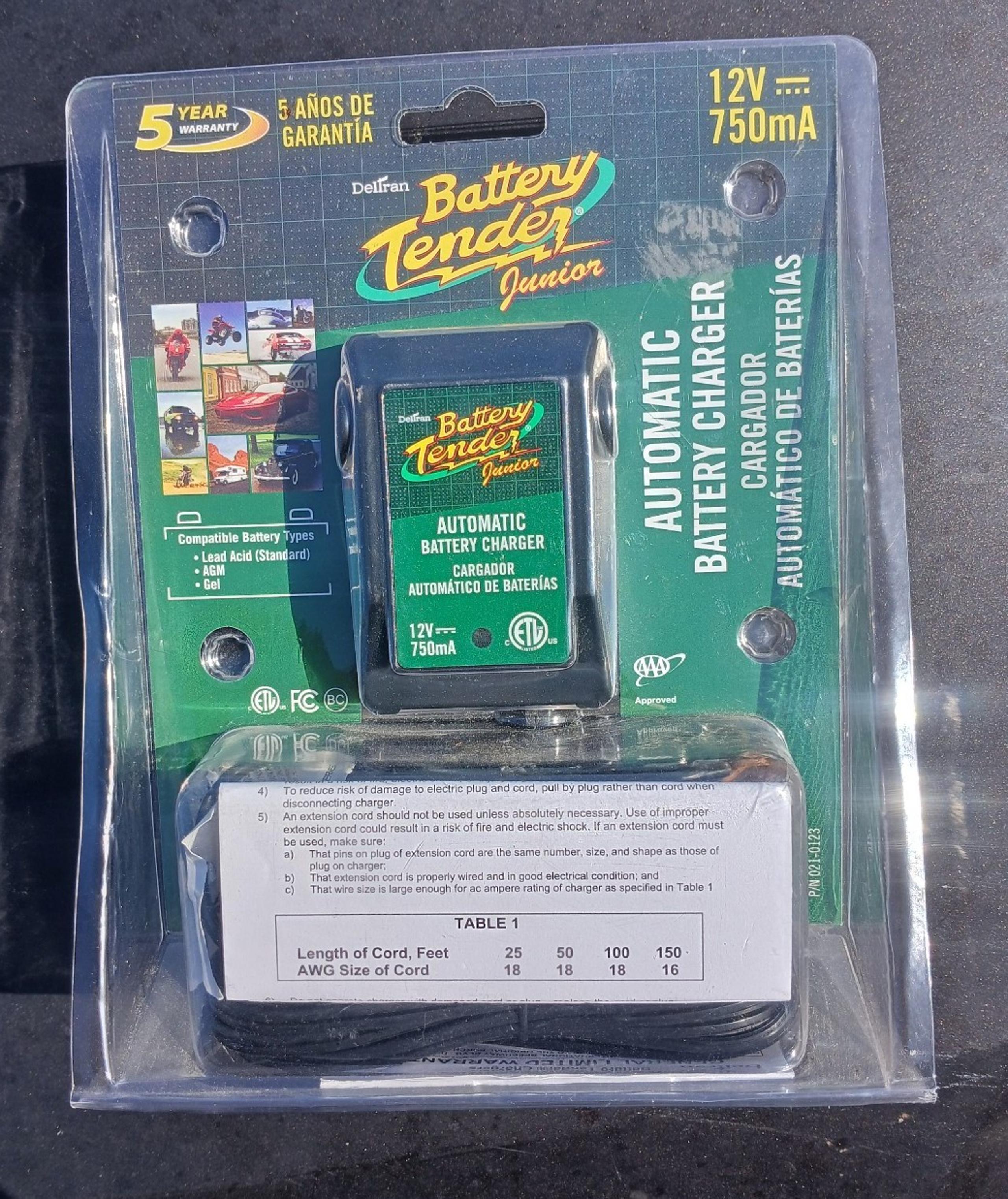 Deltran Battery Tender Junior High Efficient Automatic 12v 750 Ma New