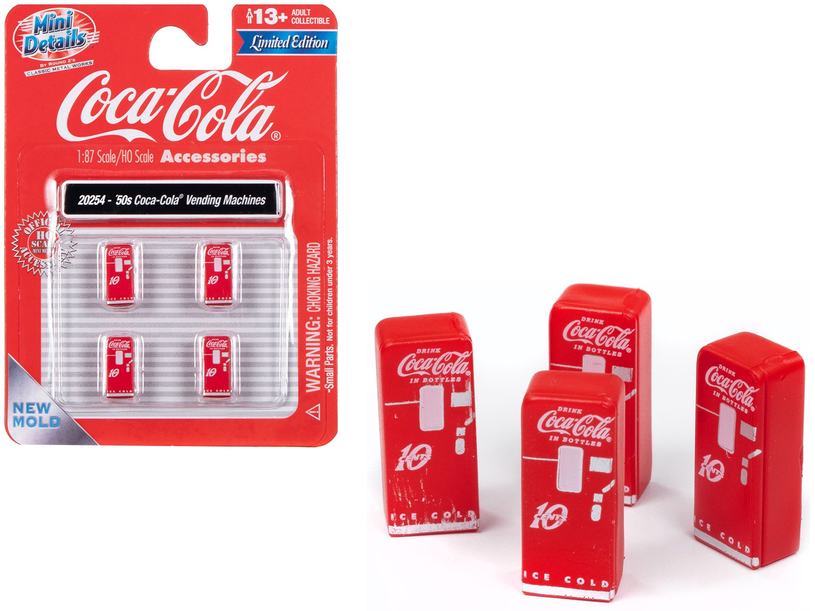 1950's Coca-Cola Vending Machines Set of 4 pieces Mini Metals Series for 1/8
