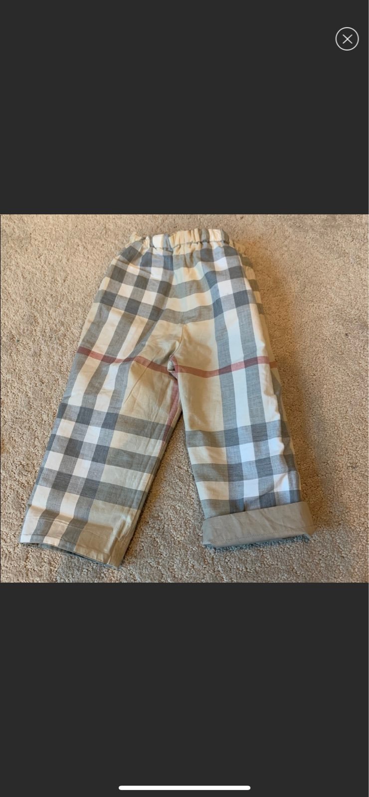 Burberry boy pants Reversible