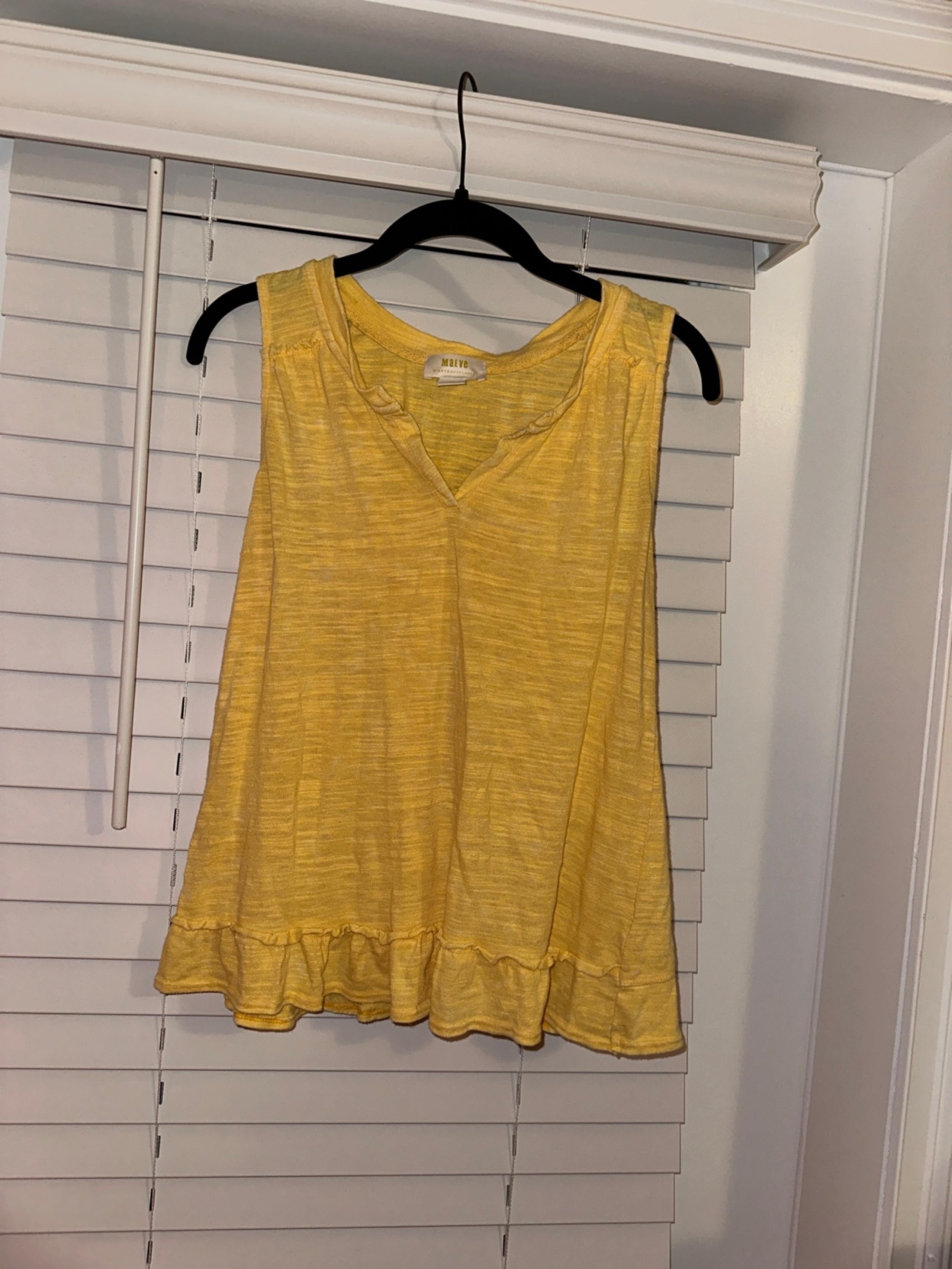 Anthropologie Maeve Yellow Tank Top