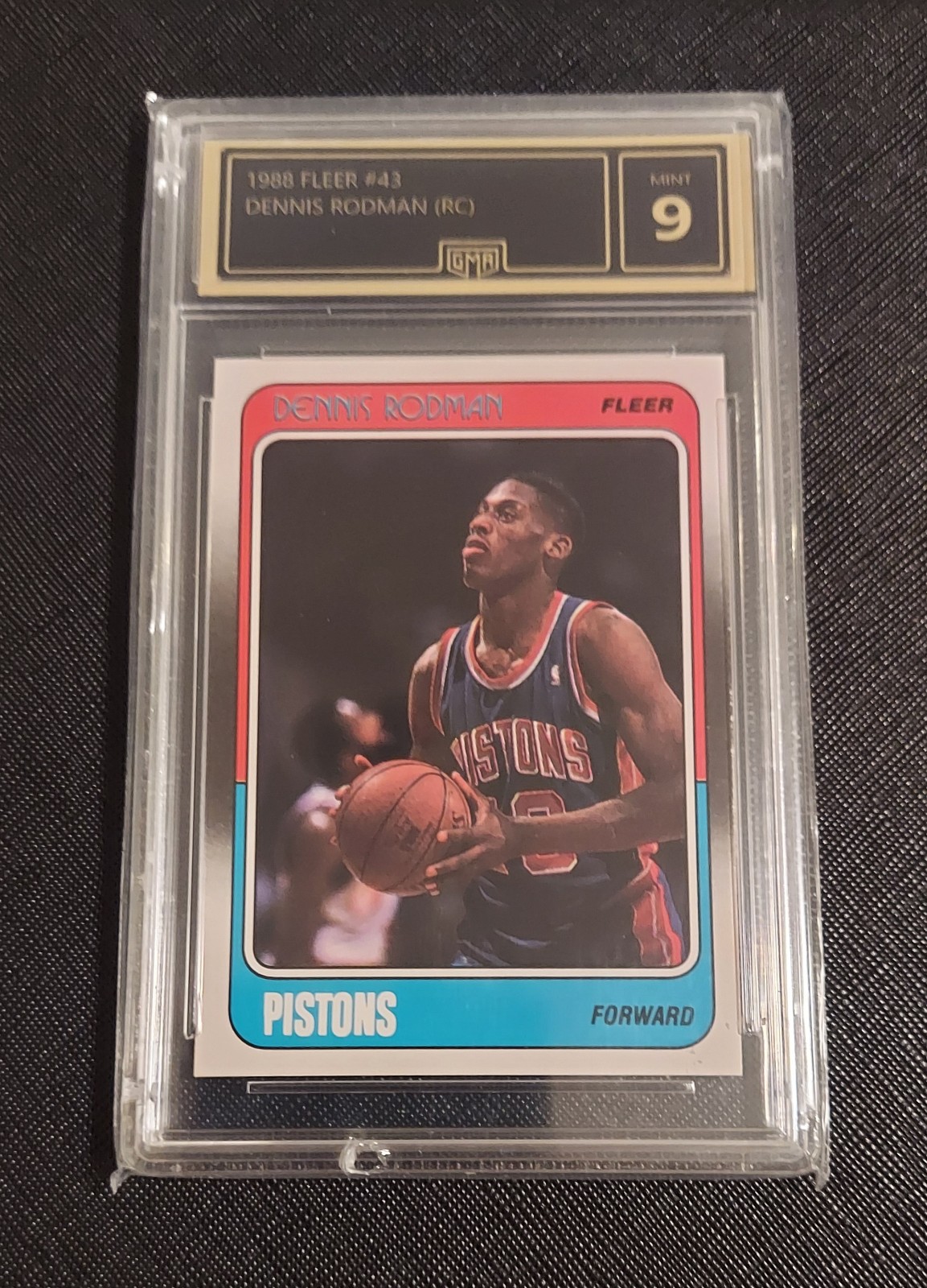 1988 Fleer Basketball Dennis Ridman Rookie Grade 9