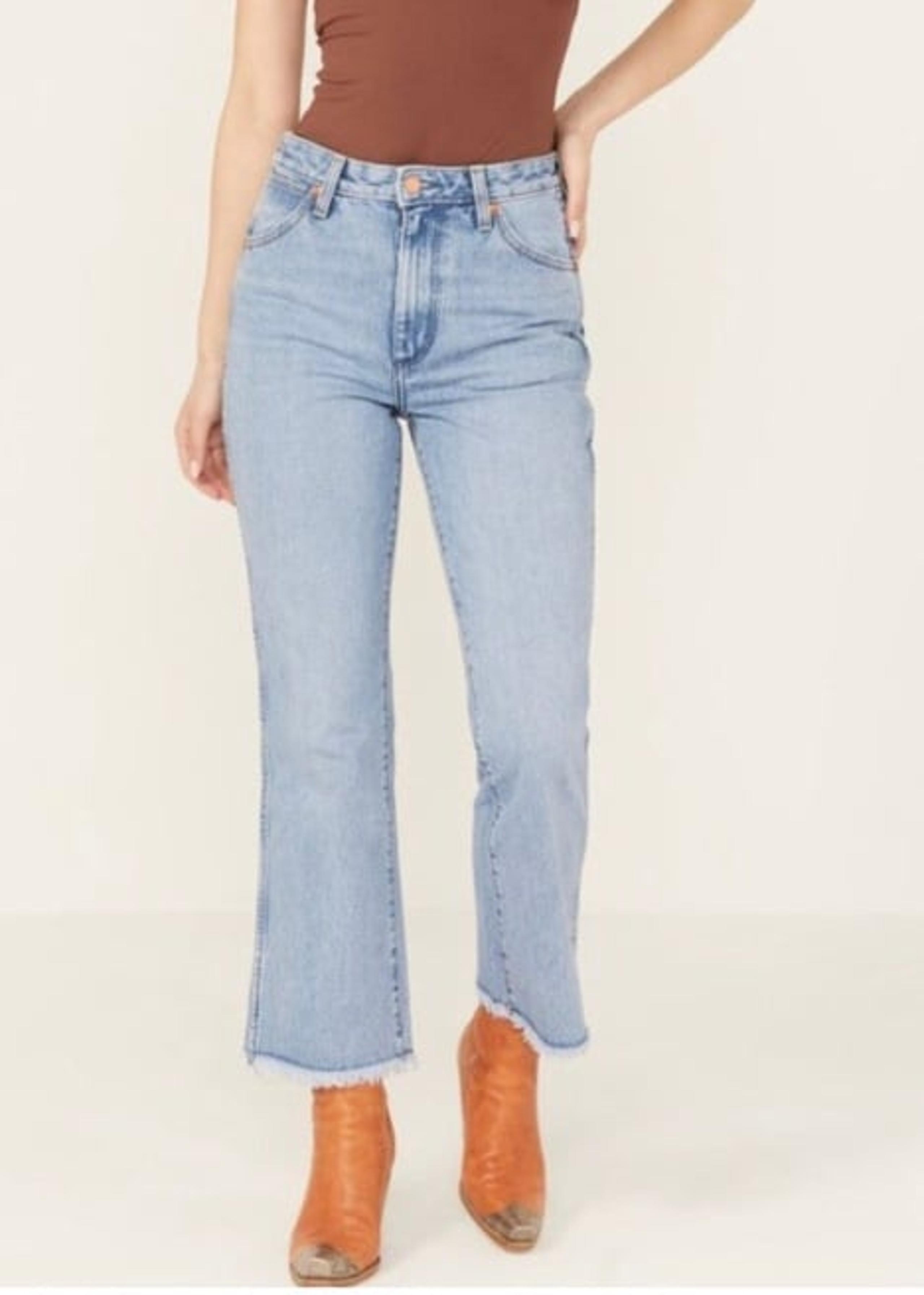 Wrangler Wrock Kick Flare Jeans Light Wash Blue Womens SZ 30